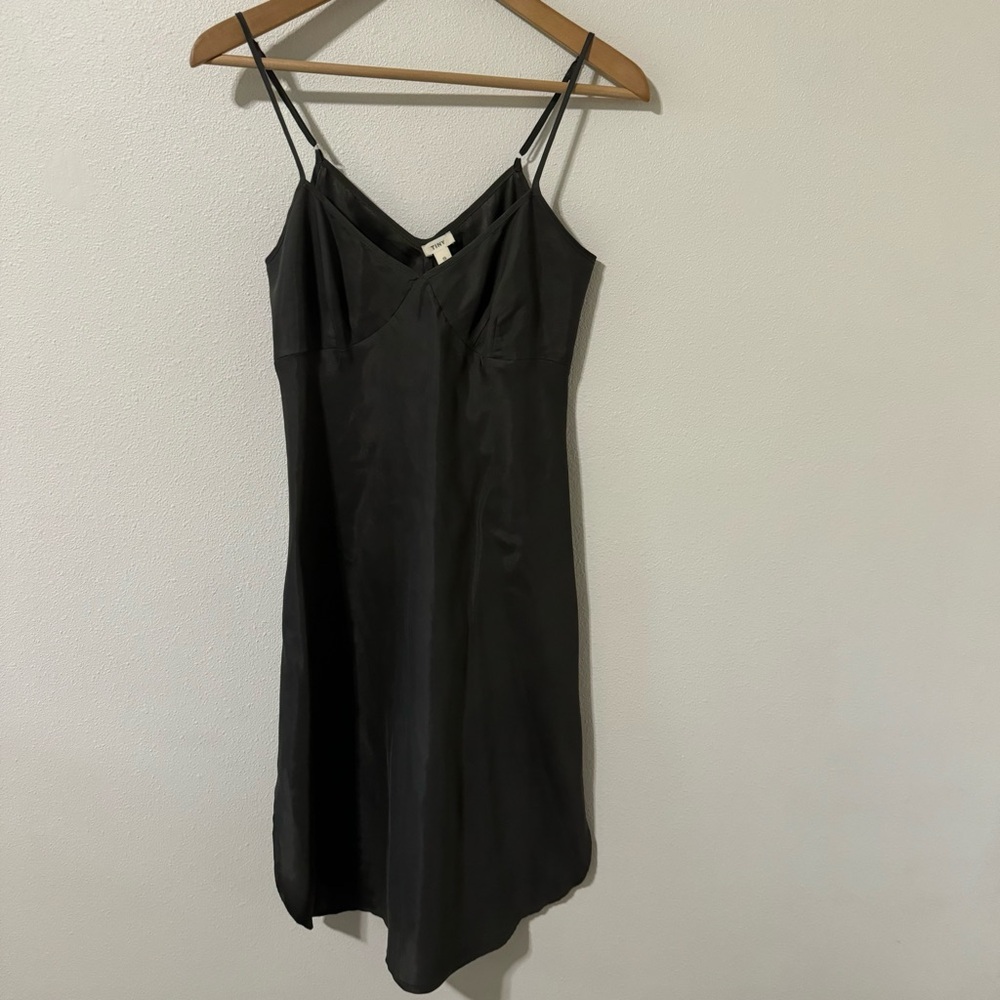 Anthropologie Tiny Y2K Babydoll Slip Dress Gray Adjustable Spaghetti Straps-S